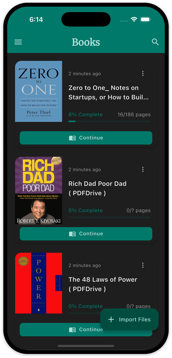 ReadFast AI App Screenshot - Best Book Reader Interface